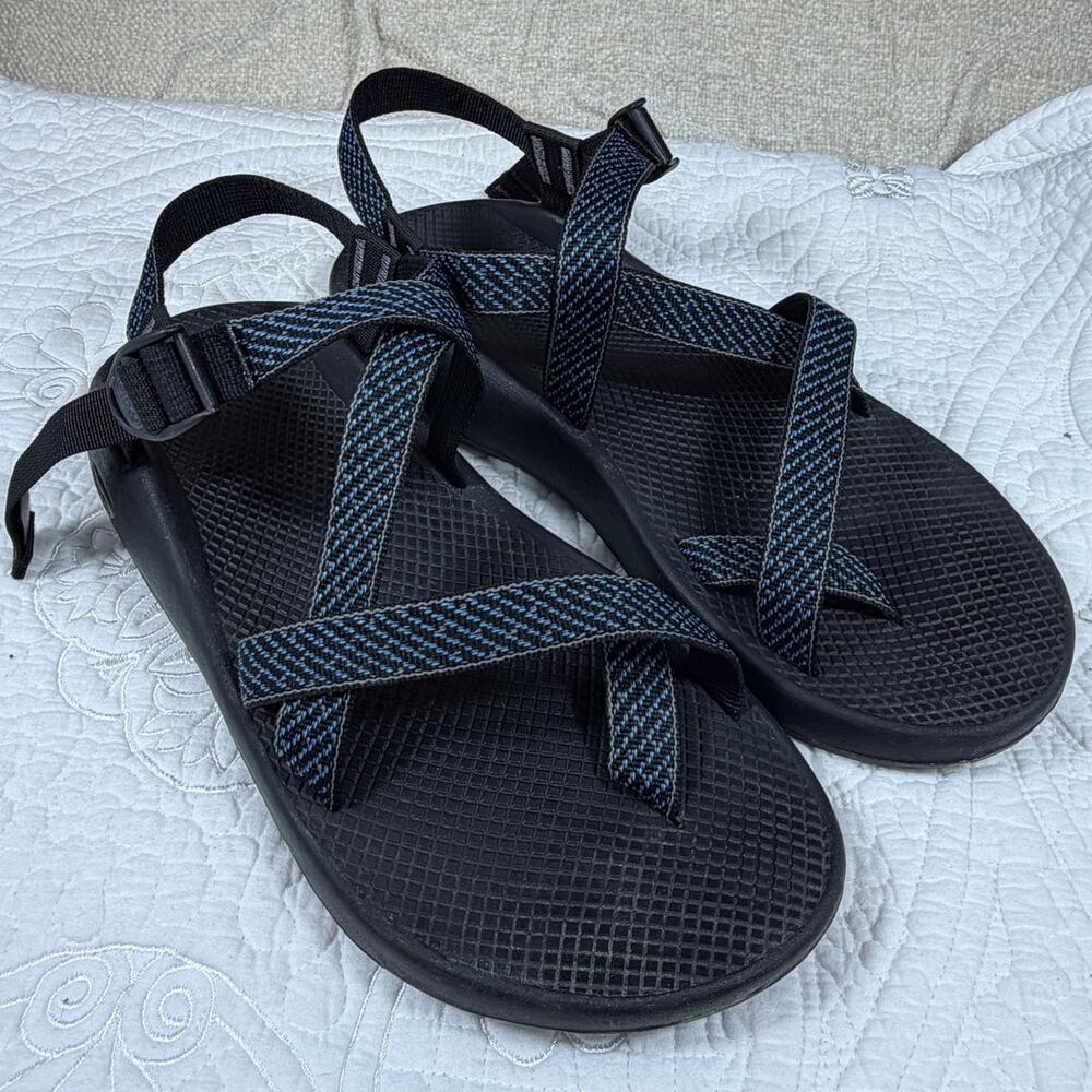 Chaco Mens Blue Black 12 Z1 Classic Graphite Strap Sandals Outdoor Hiking Travel